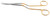 1200-370 - METZENBAUM BAYONET SCISSORS PC GOLD CURVED 7"