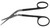1200-800 - FOMAN DORSAL SCISSORS ANGLED SHANK BEVELED BLADES POWER-CUT-BLACK SERRATED 5 1/2"