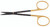 1200-950 - IRIS SCISSORS CERAMITEC W/GOLD SCREW/RINGS TC-POWER CUT STRAIGHT 4 1/2"