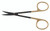 1200-952 - CERAMITEC IRIS SCISSORS W/GOLD SCREW/RINGS TCPC CURVED 4 1/2"