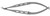 13-1300F - CASTROVIEJO CORNEOSCLERAL SCISSORS FENESTRATED HANDLE SMALL 8mm BLADES RIGHT ANGLE 4 1/4"