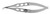 13-2300 - TROUTMAN KATZIN CORNEAL SCISSORS W/LOCK STRAIGHT CURVED 8.5mm BLADES RIGHT 4 1/4"