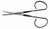 13-6815 - KAYE BLEPHAROPLASTY SCISSORS RIB HANDLE POWER-CUT-BLACK CURVED SERRATED 4 1/4"