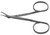 13-7012 - MCGUIRE CORNEAL SCISSORS RIB HANDLE LITE CURVED BLADES ANGLE UP LEFT 4"