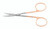 13-7522 - IRIS SCISSORS DELICATE CURVED POWER CUT GOLD 4 1/8"