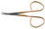 13-8864 - STEVENS TENOTOMY SCISSORS RIB HANDLE CURVED POWER CUT GOLD 3 3/4"