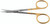 13-8866 - STEVENS TENOTOMY SCISSORS LONG SHARP CURVED POINTED POWER-CUT-GOLD 4 1/2"