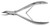 199-277 - NAIL SPLITTER FORCEPS DOUBLE SPRINGS TAPERED STRAIGHT TIP STAINLESS STEEL 4 1/2"