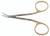 199-502 - BIRO NAEVUS SCISSORS SPREAD HANDLE SHARP UP ANGLED BLADES POWER-CUT-GOLD 4" FS