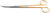 2400-329D - REYNOLDS TENOTOMY SCISSORS POWER-CUT-GOLD CURVED DELICATE 7"