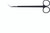 2400-742A - DIETHRICH-REUL SCISSORS LONG THIN MICRO BLADES POWER-CUT-BLACK 45° ANGLE 7"