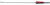 2800-406L - HEARTLINE MINI KNOT PUSHER FORCEPS (HOOK & WEDGE) 3mm Ø SHAFT SQUEEZE HANDLE 28.4cm WORKING LENGTH