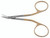 460-159 - CONVERSE WILMER SCISSORS W/SPREAD HANDLE SERRATED POWER-CUT-GOLD 4"