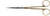 475-400 - GLASSMAN SCISSORS SPREAD HANDLE POWER-CUT-GOLD CURVED 8"