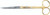 508-626 - MILLER RECTAL SCISSORS S-CURVED POWER-CUT-GOLD DELICATE BLUNT 7"