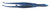 T14-3552 - TITANIUM SONTEC BORES FIX FORCEPS U-SHAPE 3mm SPREAD 1X2 TEETH 0.12mm W/ LOCK