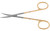 1100-350JQ - IRIS SCISSORS CLASSIC GOLD RINGS CURVED 4 1/2" QUANTUM