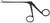 1100-328LBQ - BLACK ALLIGATOR GRASPING FORCEPS DELICATE SHAFT LARGE JAW 3" QUANTUM