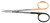2400-367Q - STEVENS SABERBACK TENOTOMY SCISSORS POINTED TIPS TC-POWER-CUT CURVED 4 1/2" QUANTUM