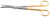 525-546 - EPISIOTOMY SCISSORS CURVED TO SIDE BLUNT POWER CUT GOLD 8"