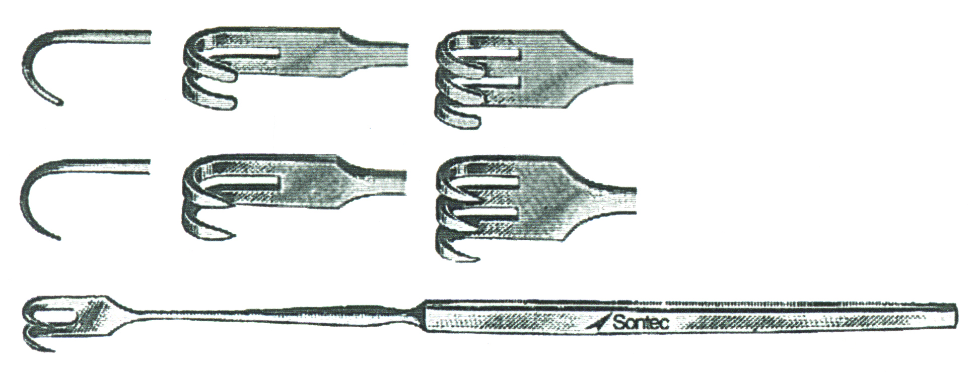 205-880 - RAKE RETRACTOR 1 SHARP PRONG 6 1/2