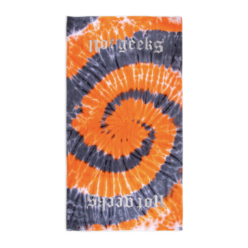 "OCTOBER ORANGE" TIE-DYE BEACH TOWEL "OCTOBER ORANGE" TIE-DYE BEACH TOWEL