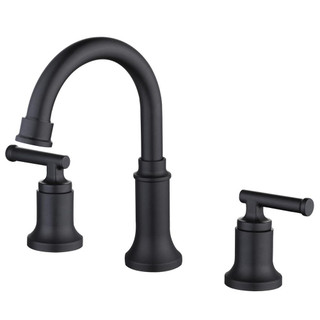 Like New -  Glacier Bay Oswell 8 in. Widespread 2-Handle High-Arc Bathroom Faucet in Matte Black