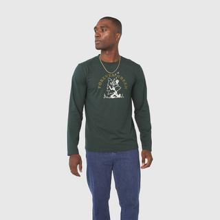 New - United By Blue Men's Long Sleeve Graphic T-Shirt - Green S