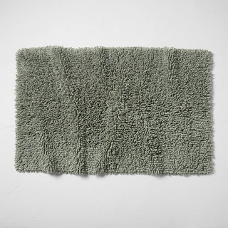 New - 24"x40" Melange Looped Bath Rug Sage Green - Casaluna