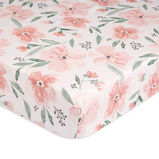New - Crane Baby Cotton Sateen Fitted Crib Sheet - Parker Floral