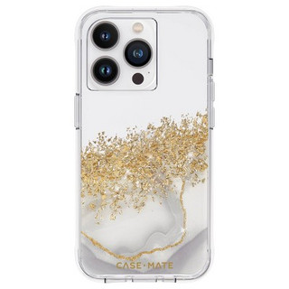 Open Box Case-Mate Apple iPhone 14 Pro Max Case- White/Gold Karat Marble