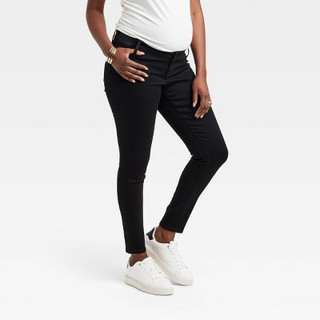 New - High-Rise Under Belly Skinny Maternity Pants - Isabel Maternity by Ingrid & Isabel Black 10