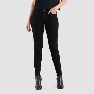 New - Levi's Women's 711 Mid-Rise Skinny Jeans - Soft Black 34x30