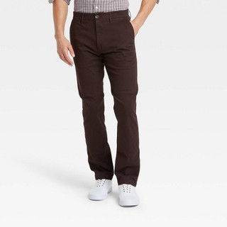 New - Men's Every Wear Slim Fit Chino Pants - Goodfellow & Co Natures Brown 32x34