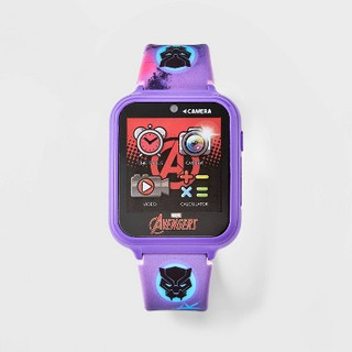 New - Girls' Marvel Black Panther Interactive Smart Watch - Light Purple