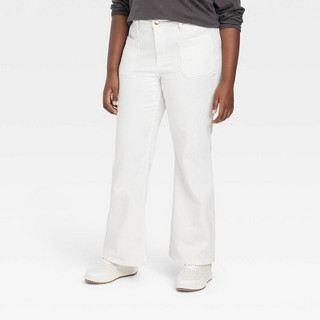 New - Women's High-Rise Flare Jeans - Universal Thread White 17
