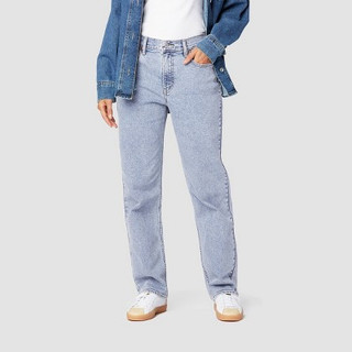 New - DENIZEN from Levi's Women's Mid-Rise 90's Loose Straight Jeans - Future Fade 14