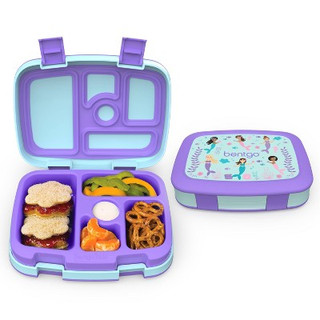 New - Bentgo Kids' Prints Leak-proof, 5 Compartment Bento-Style Lunch Box - Mermaids in the Sea