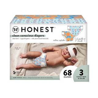 New - Honest Clean Conscious Disposable Diapers - Feelin' Nauti & Orange You Cute - Size 3 - 68ct