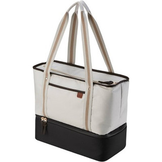 New - CleverMade Premium Soft Sided Malibu 9qt Cooler Tote - Sand & Sable
