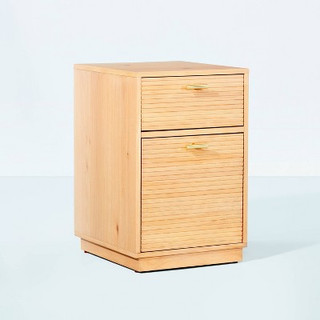 Open Box Grooved Wood 2-Drawer Vertical Filing Cabinet - Natural - Hearth & Hand with Magnolia