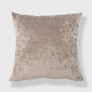 New - 20"x20" Oversize Soft Crushed Velvet Square Throw Pillow Taupe - freshmint
