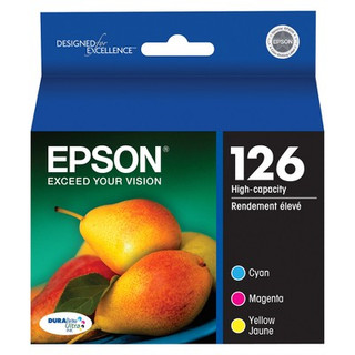 New - Epson 126XL C/M/Y 3pk Ink Cartridges - Cyan, Magenta, Yellow (T126520-CP)