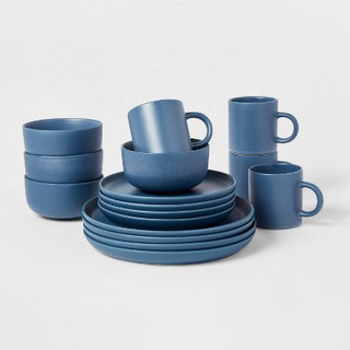 New - 16pc Stoneware Tilley Dinnerware Set Blue - Threshold