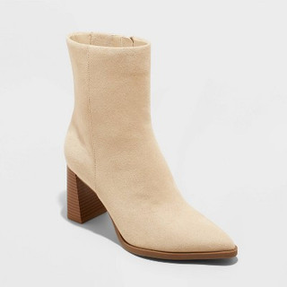 New - Women's Thora Wide Width Dress Boots - A New Day Light Taupe 9W