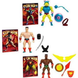 New - Masters of the Universe Sun-Man and the Rulers of the Sun Action Figure 3pk