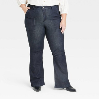 New - Women's High-Rise Anywhere Flare Jeans - Knox Rose Dark Blue 22