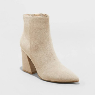 New - Women's Cullen Ankle Boots - A New Day Taupe 9.5