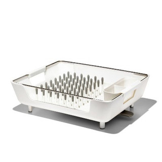 New - OXO PP/Stainless Steel Large Capacity Dish Rack Gray