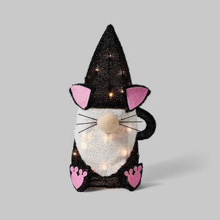 Open Box 18.5" Incandescent Cat Gnome Halloween Novelty Sculpture Light - Hyde & EEK! Boutique